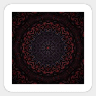 Orange Autumn Mandala Design Fall Sticker